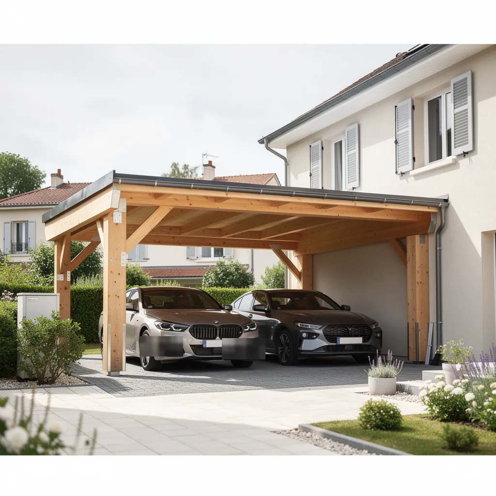 Carport double sur mesure dans la Loire